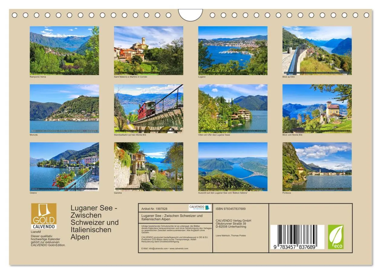 Bild: 9783457837689 | Luganer See - Zwischen Schweizer und Italienischen Alpen...