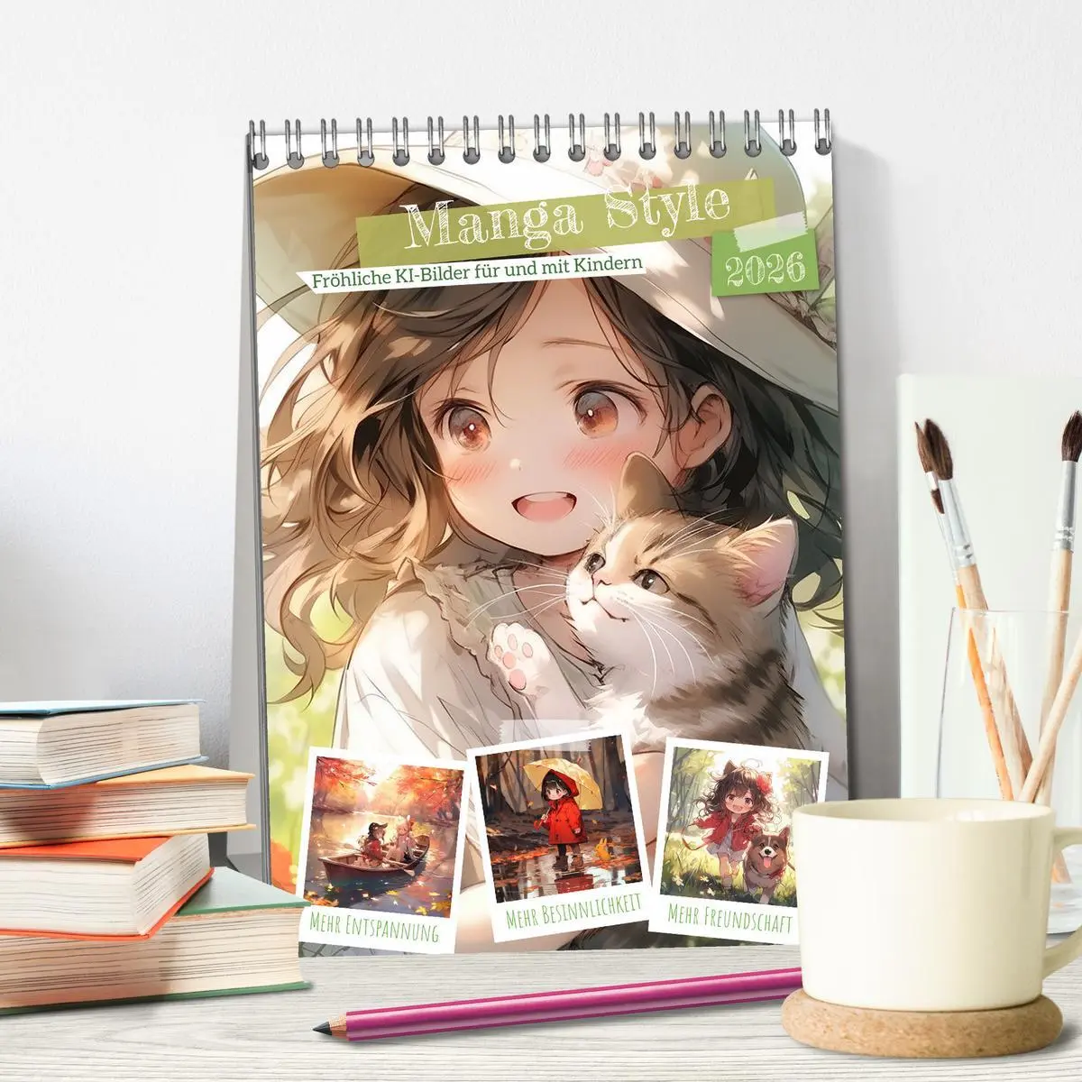 Bild: 9783516307689 | Manga Style Kinder (Tischkalender 2026 DIN A5 hoch), CALVENDO...