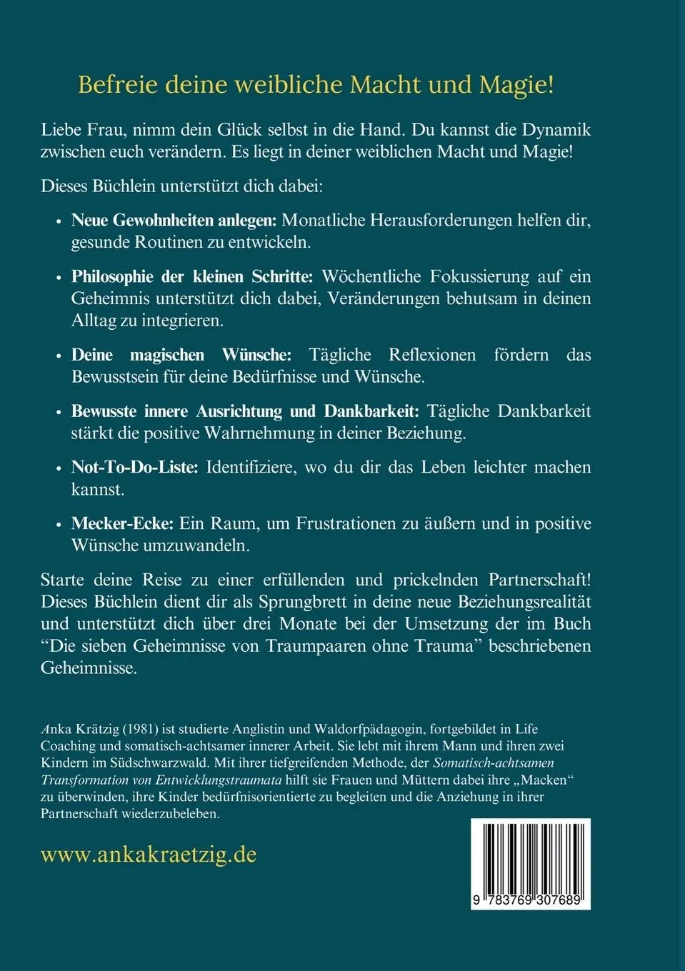 Rückseite: 9783769307689 | Praxisbuch für Die sieben Geheimnisse von Traumpaaren ohne Trauma