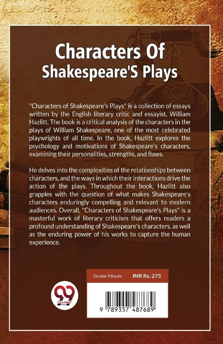Rückseite: 9789357487689 | Characters Of Shakespeare'S Plays | William Hazlitt | Taschenbuch