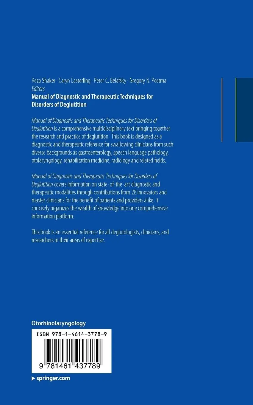 Rückseite: 9781461437789 | Manual of Diagnostic and Therapeutic Techniques for Disorders of...