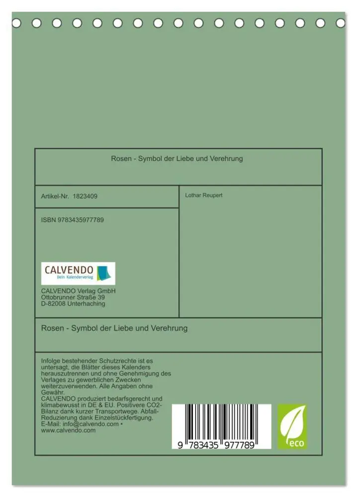Bild: 9783435977789 | Rosen - Symbol der Liebe und Verehrung (Tischkalender 2025 DIN A5...