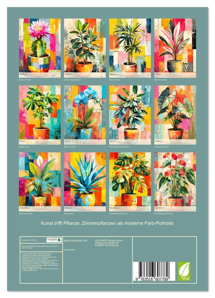 Bild: 9783516607789 | Kunst trifft Pflanze. Zimmerpflanzen als moderne Farb-Portraits...