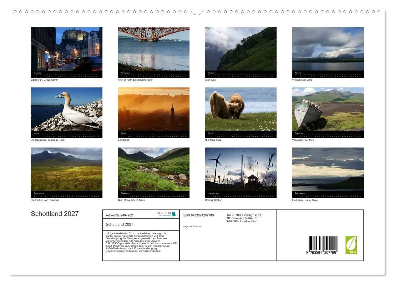 Bild: 9783594207789 | Schottland 2027 (hochwertiger Premium Wandkalender 2027 DIN A2...