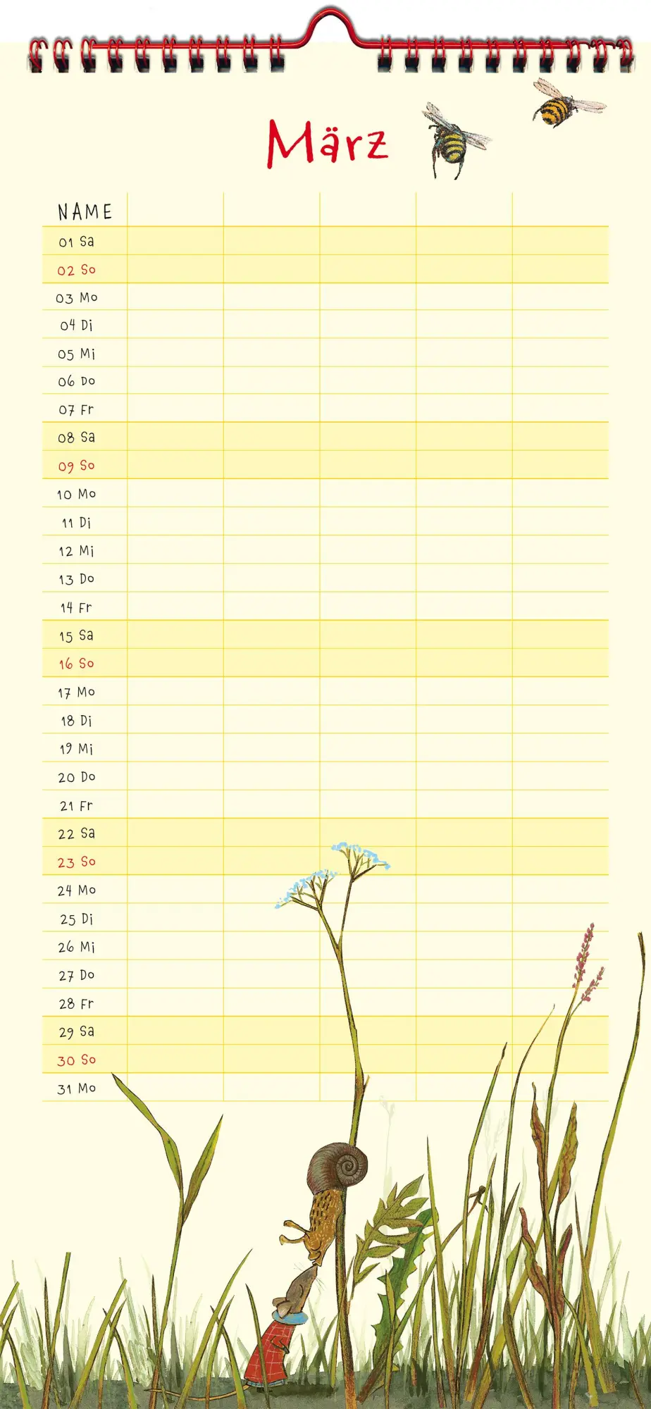 Bild: 9783779507789 | Wolf Erlbruchs Familienplaner 2026 | Wolf Erlbruch | Kalender | 13 S.