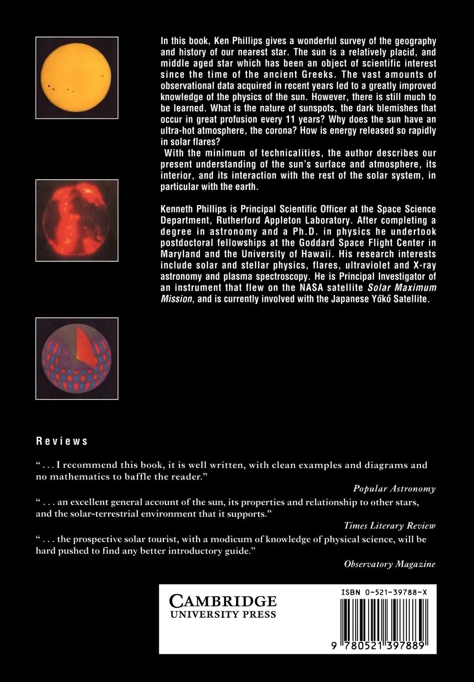 Rückseite: 9780521397889 | Guide to the Sun | Kenneth J. H. Phillips | Taschenbuch | Englisch