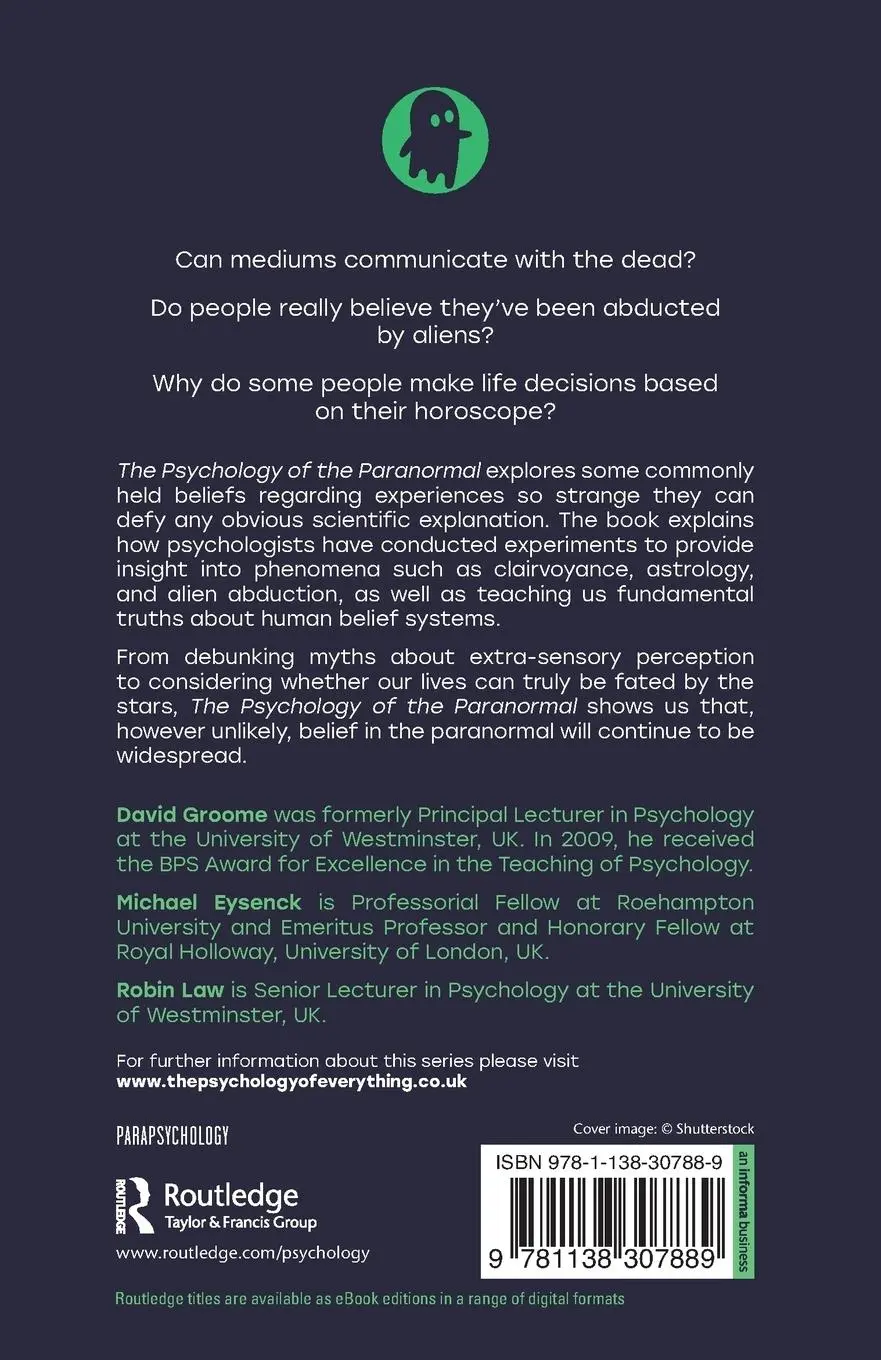 Rückseite: 9781138307889 | The Psychology of the Paranormal | David Groome (u. a.) | Taschenbuch