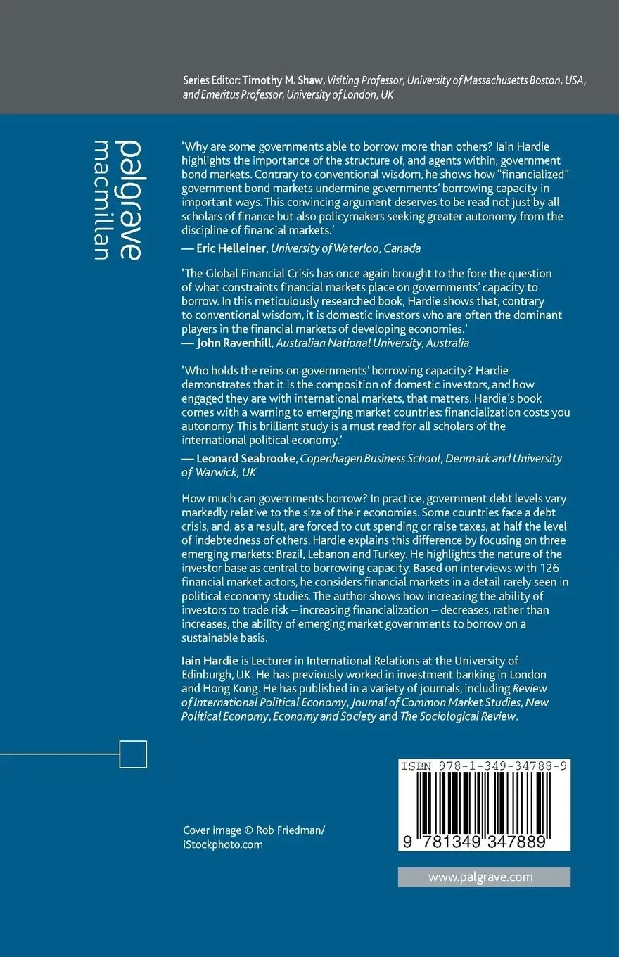 Rückseite: 9781349347889 | Financialization and Government Borrowing Capacity in Emerging Markets