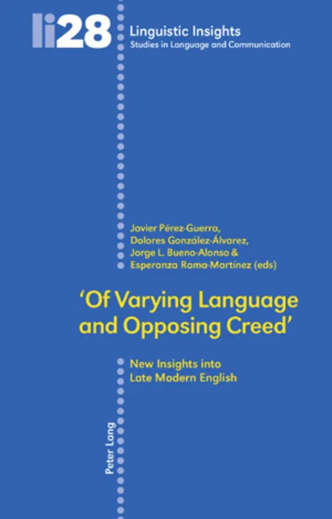 Cover: 9783039107889 | 'Of Varying Language and Opposing Creed' | González-Álvarez (u. a.) Cover: 9783039107889 | 'Of Varying Language and Opposing Creed' | González-Álvarez (u. a.)