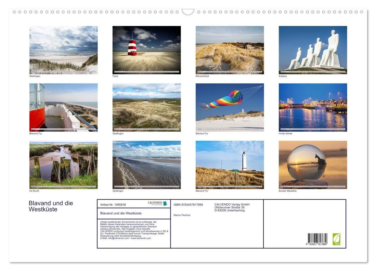 Bild: 9783457817889 | Blavand und die Westküste (Wandkalender 2026 DIN A2 quer), CALVENDO...