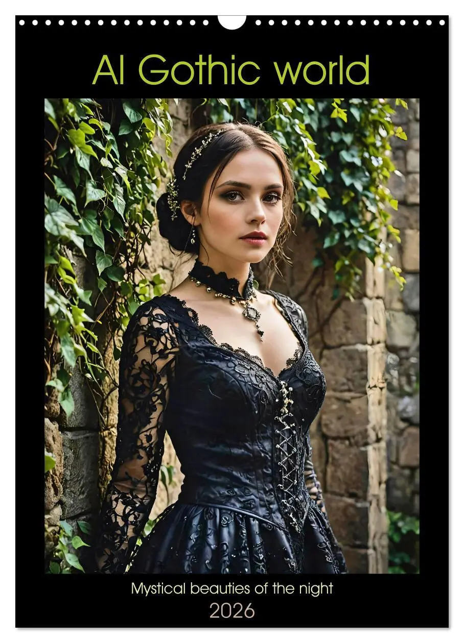 Cover: 9783516527889 | AI Gothic world - Mystical beauties of the night (Wall Calendar...