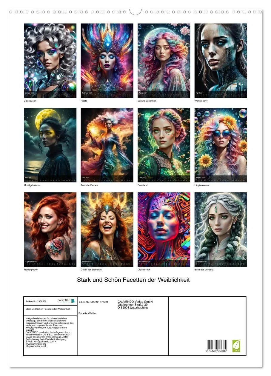 Bild: 9783569167889 | Stark und Schön Facetten der Weiblichkeit (Wandkalender 2027 DIN A2...