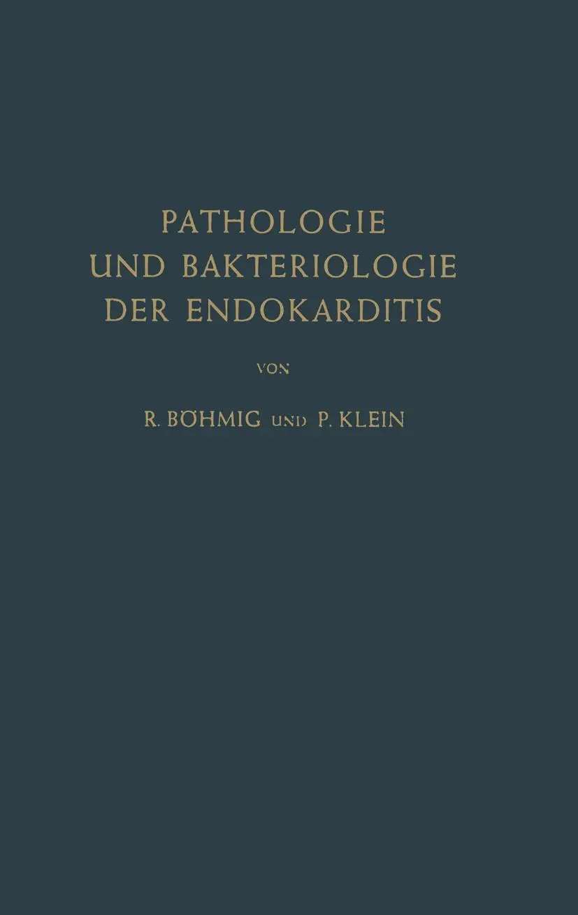 Cover: 9783642877889 | Pathologie und Bakteriologie der Endokarditis | P. Klein (u. a.)