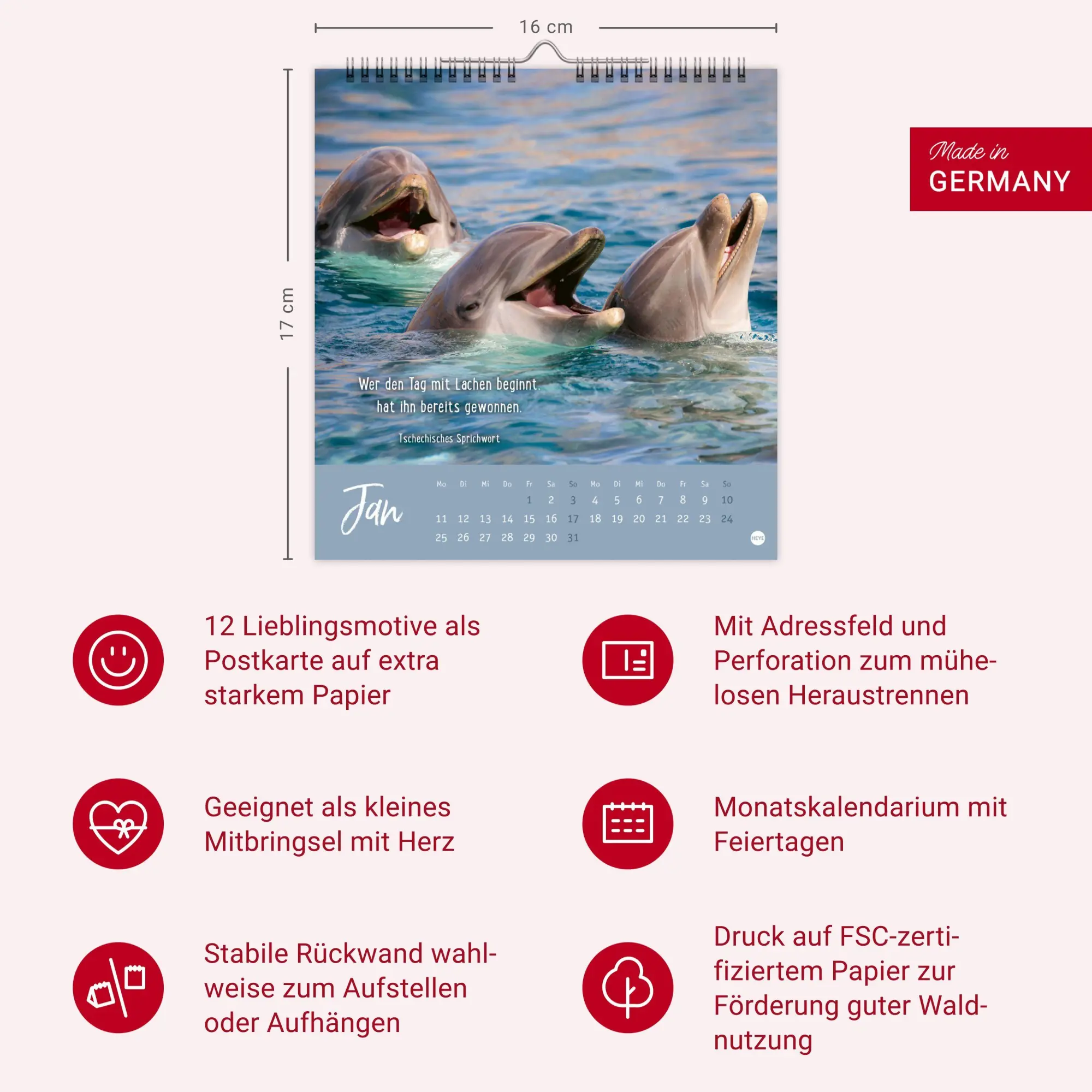 Bild: 9783756417889 | Never give up! Postkartenkalender 2027 - Durchhalten. Denn alles...