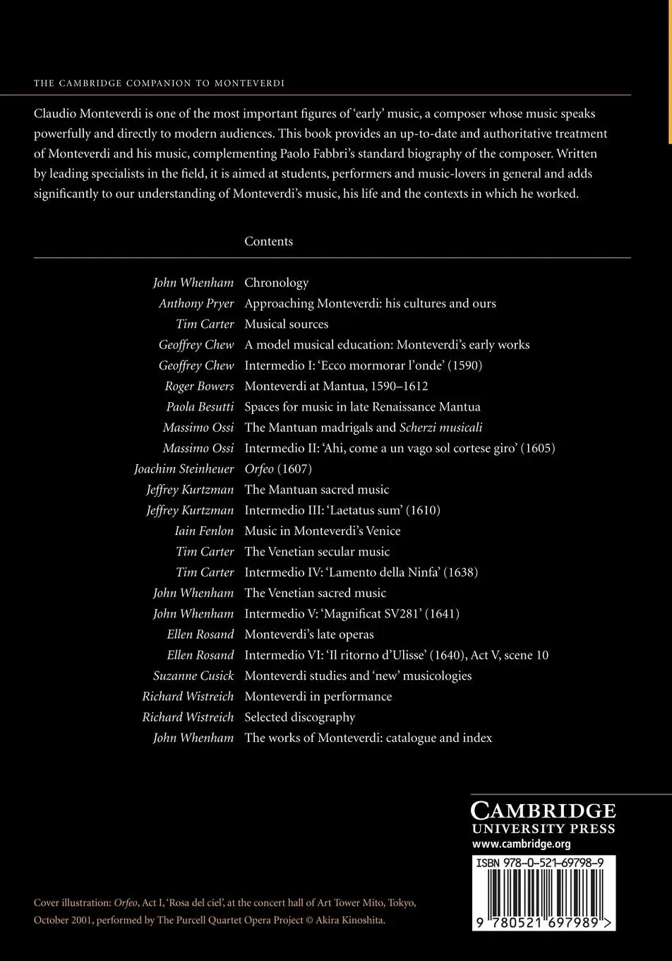 Rückseite: 9780521697989 | The Cambridge Companion to Monteverdi | Richard Wistreich | Buch