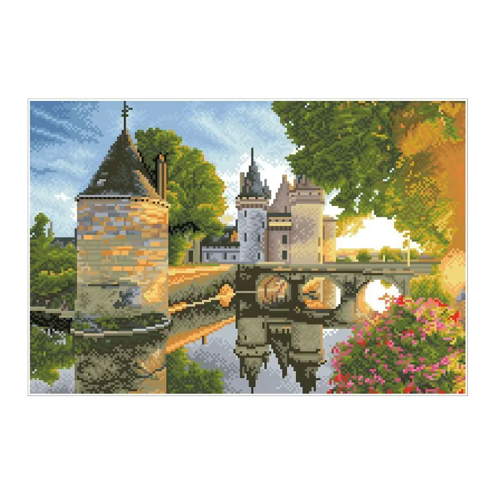 Bild: 4895225918089 | DIAMOND DOTZ - Diamond Painting Wasserschloss | Kit (Bastelset) | 2024