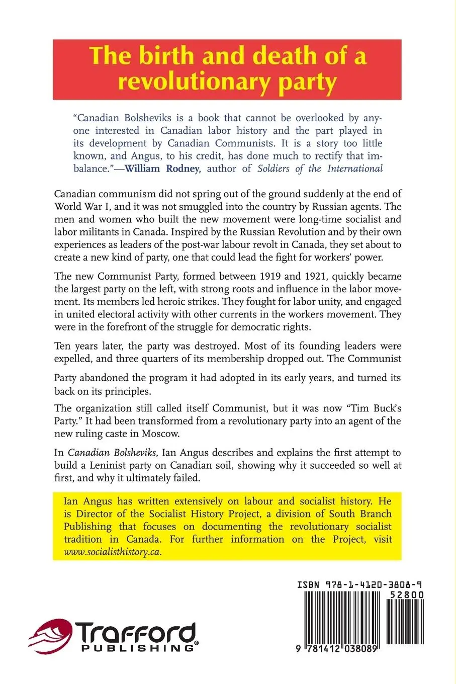 Rückseite: 9781412038089 | Canadian Bolsheviks | The Early Years of the Communist Party of Canada
