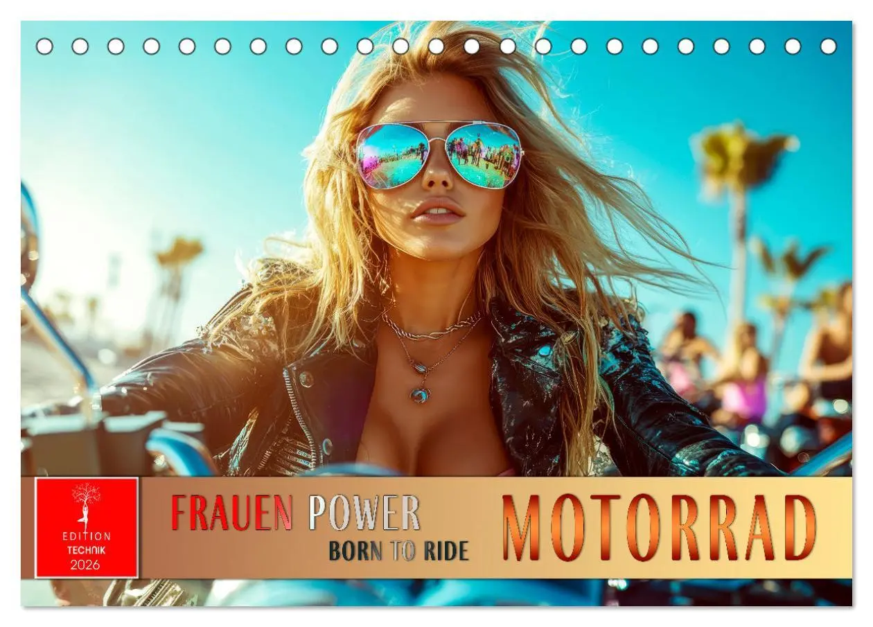 Cover: 9783457248089 | Frauen Power Motorrad (Tischkalender 2026 DIN A5 quer), CALVENDO...