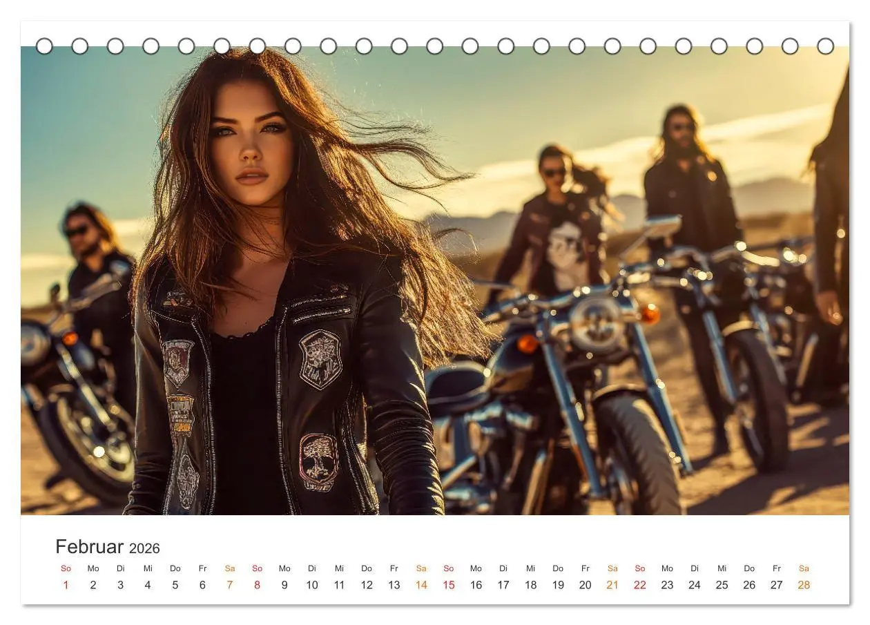 Bild: 9783457248089 | Frauen Power Motorrad (Tischkalender 2026 DIN A5 quer), CALVENDO...
