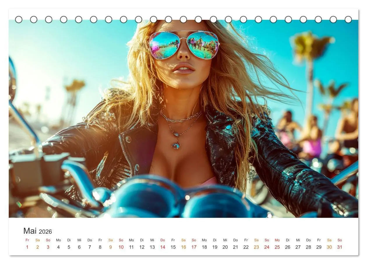 Bild: 9783457248089 | Frauen Power Motorrad (Tischkalender 2026 DIN A5 quer), CALVENDO...