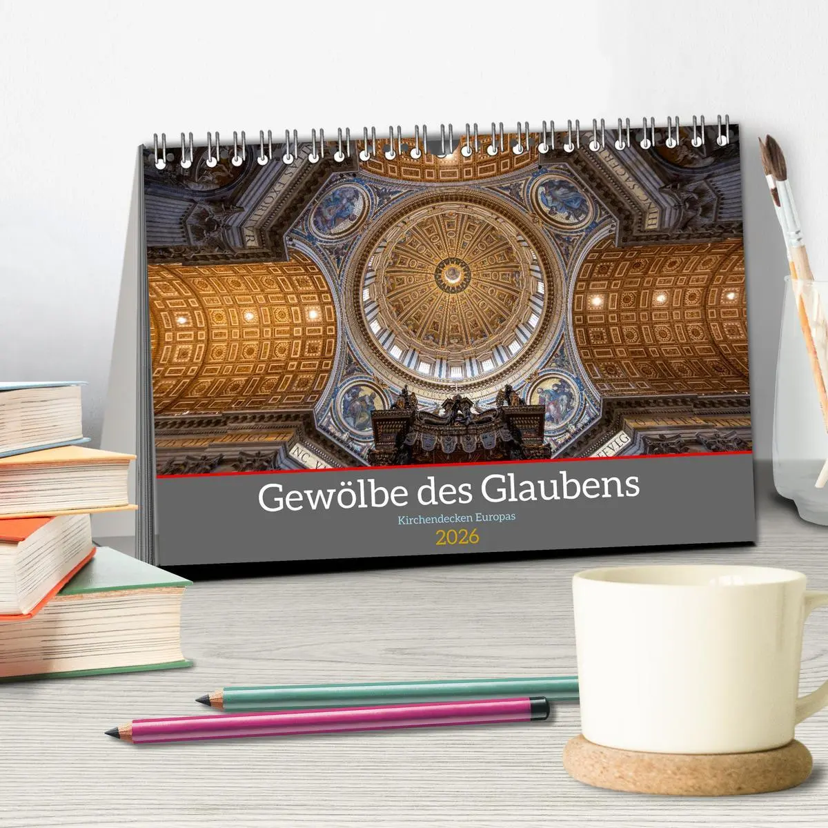 Bild: 9783516648089 | Gewölbe des Glaubens - Kirchendecken Europas (Tischkalender 2026...