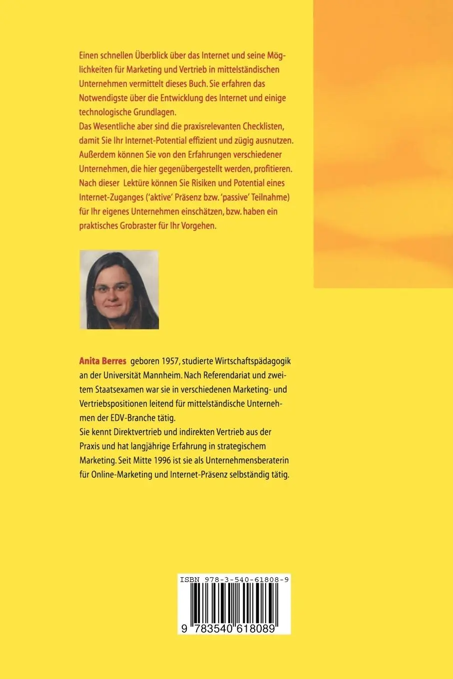 Rückseite: 9783540618089 | Marketing und Vertrieb mit dem Internet | Anita Berres | Taschenbuch