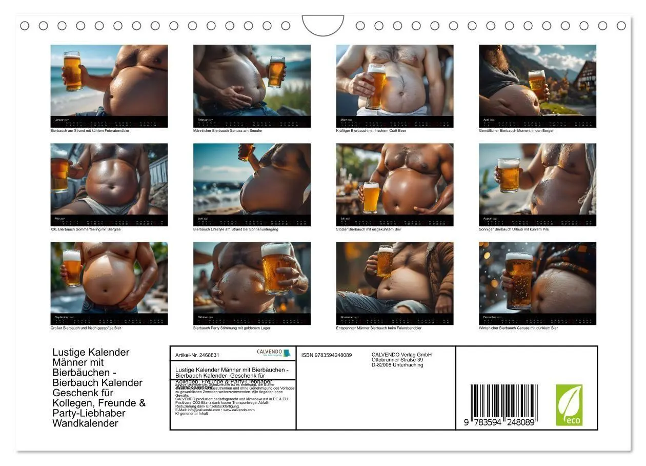 Bild: 9783594248089 | Lustige Kalender Männer mit Bierbäuchen - Bierbauch Kalender...