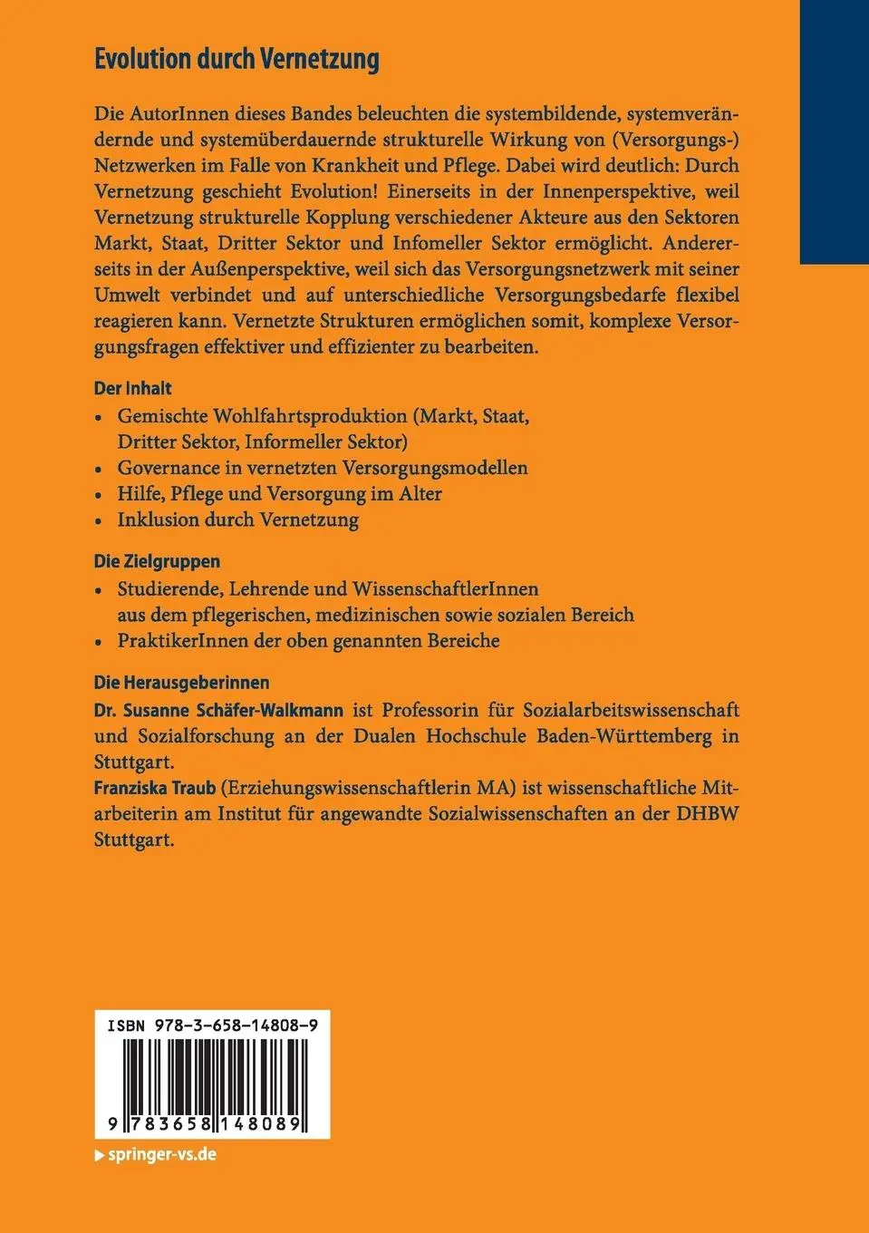 Rückseite: 9783658148089 | Evolution durch Vernetzung | Franziska Traub (u. a.) | Taschenbuch