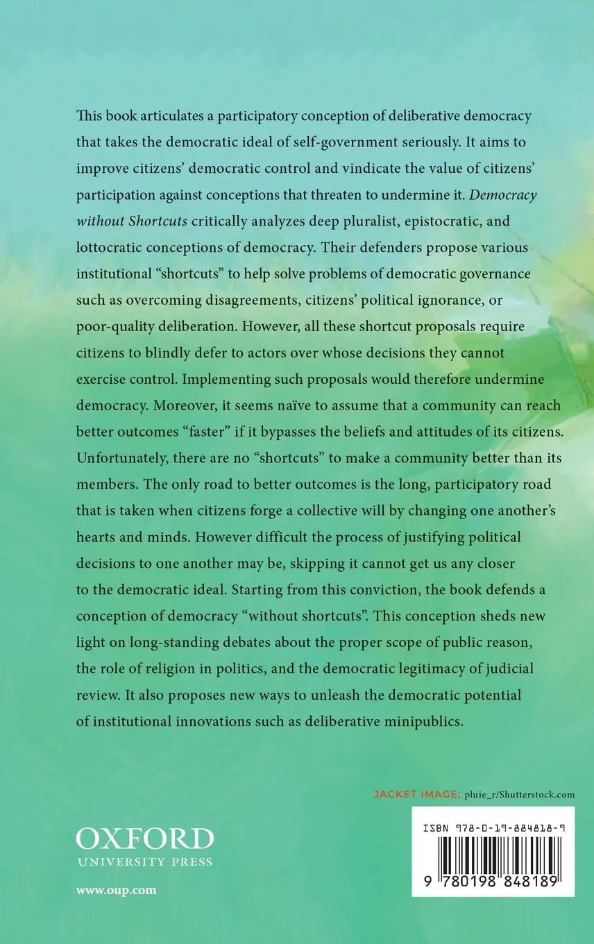 Rückseite: 9780198848189 | Democracy without Shortcuts | Cristina Lafont | Buch | Gebunden | 2019