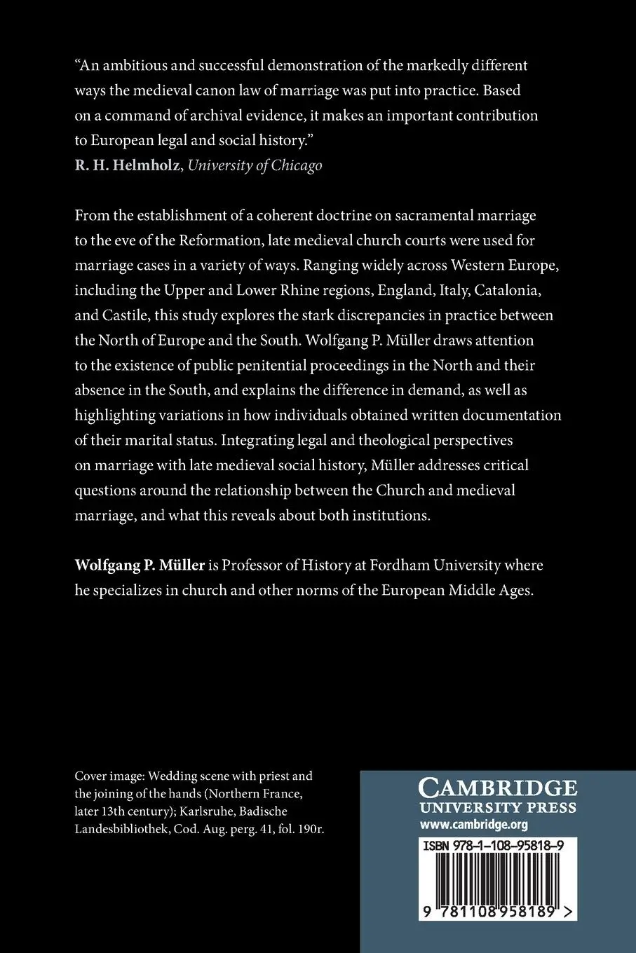Rückseite: 9781108958189 | Marriage Litigation in the Western Church, 1215¿1517 | Müller | Buch