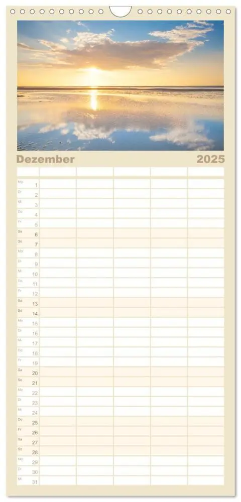 Bild: 9783457098189 | Familienplaner 2025 - Moin Spiekeroog mit 5 Spalten (Wandkalender,...