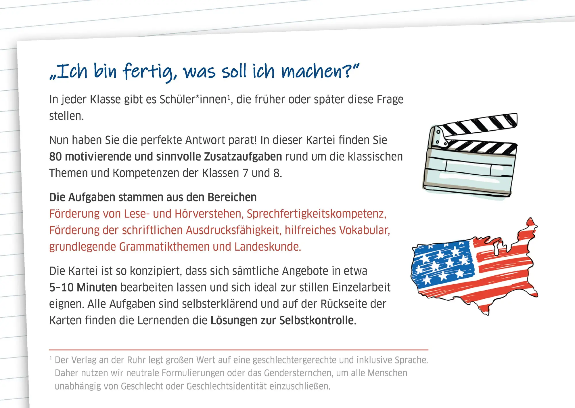 Bild: 9783834668189 | Die Englisch-Kartei für Schnelle - Klasse 7/8 | Julia Hümmer | Box