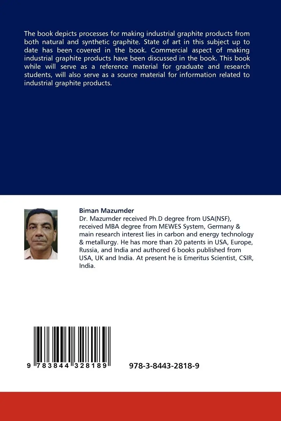 Rückseite: 9783844328189 | Industrial Graphite | A monograph | Biman Mazumder | Taschenbuch