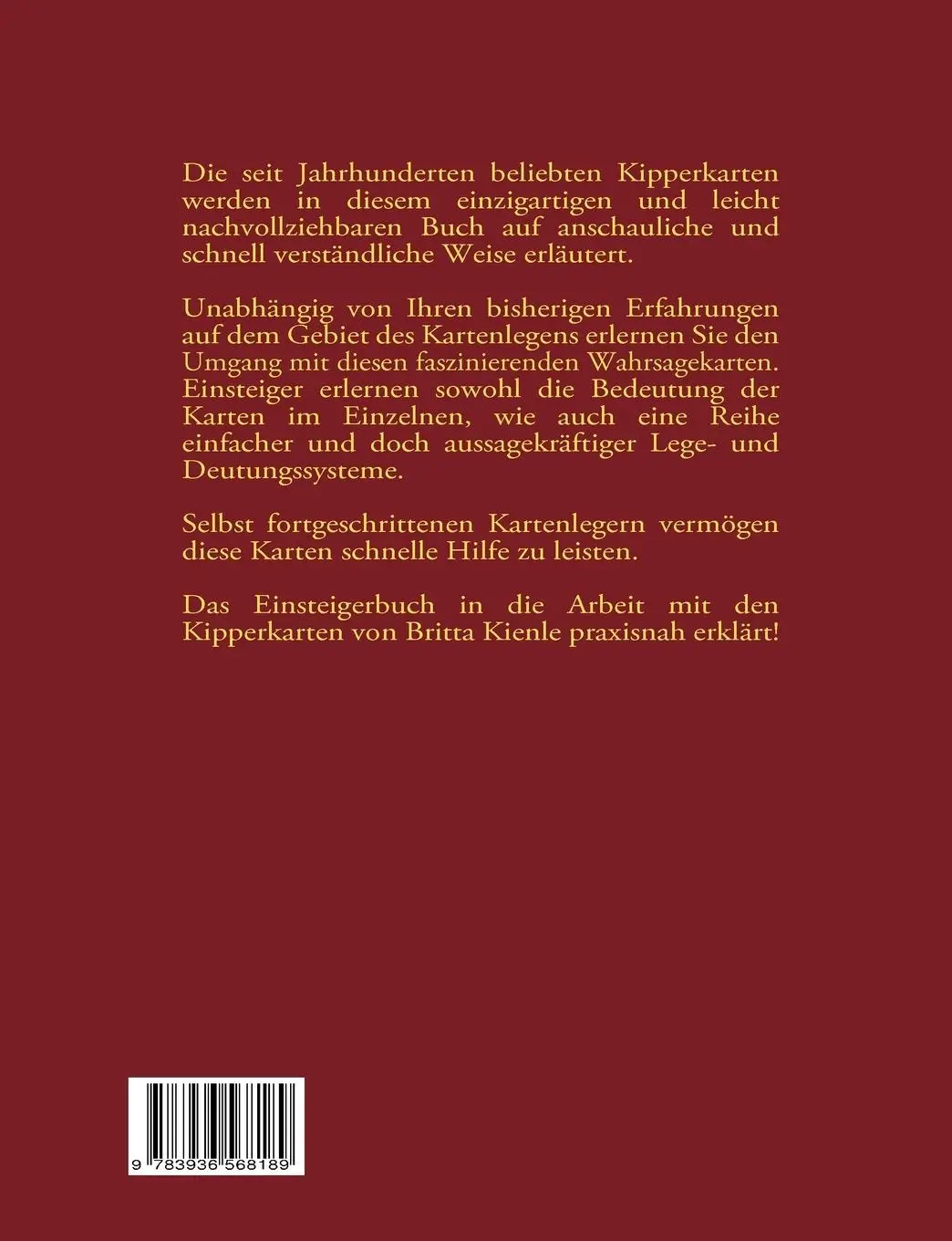 Rückseite: 9783936568189 | Kipperkarten leicht erlernbar, Kompaktkurs | Britta Kienle | Buch