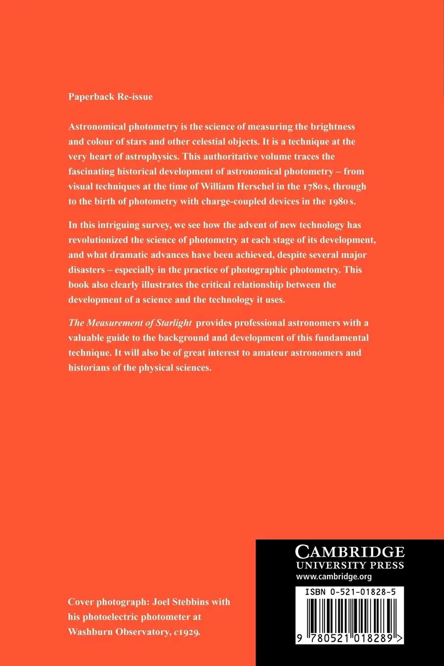 Rückseite: 9780521018289 | The Measurement of Starlight | J. B. Hearnshaw | Taschenbuch | 2005