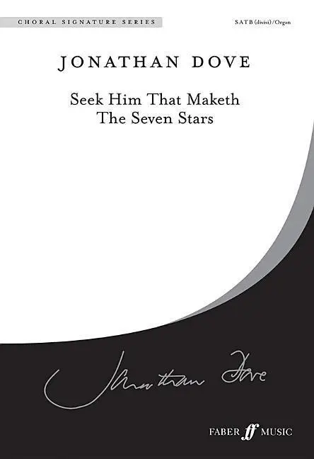 Cover: 9780571518289 | Seek Him That Maketh The Seven Stars | Jonathan Dove | Taschenbuch