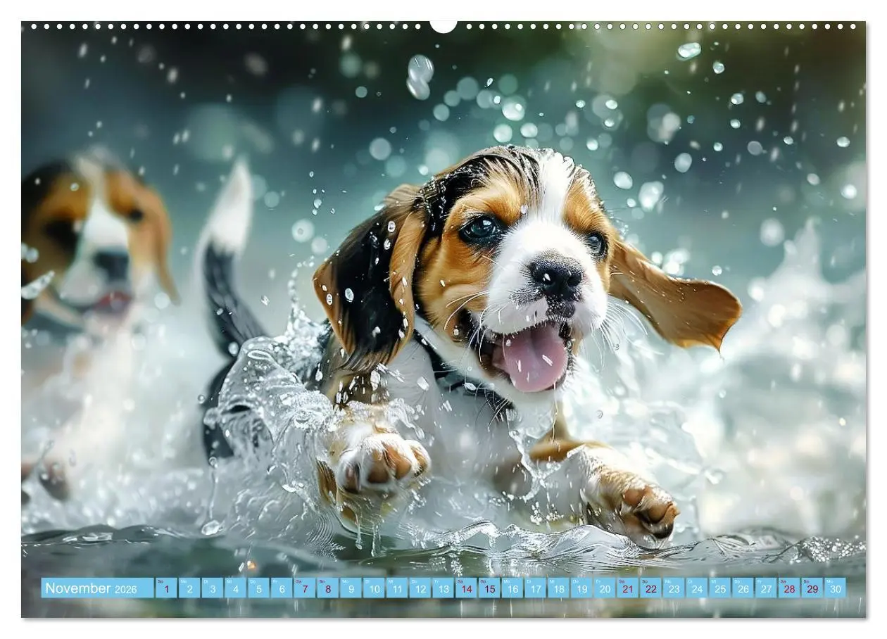 Bild: 9783457398289 | Hunde und Wasser (Wandkalender 2026 DIN A2 quer), CALVENDO...