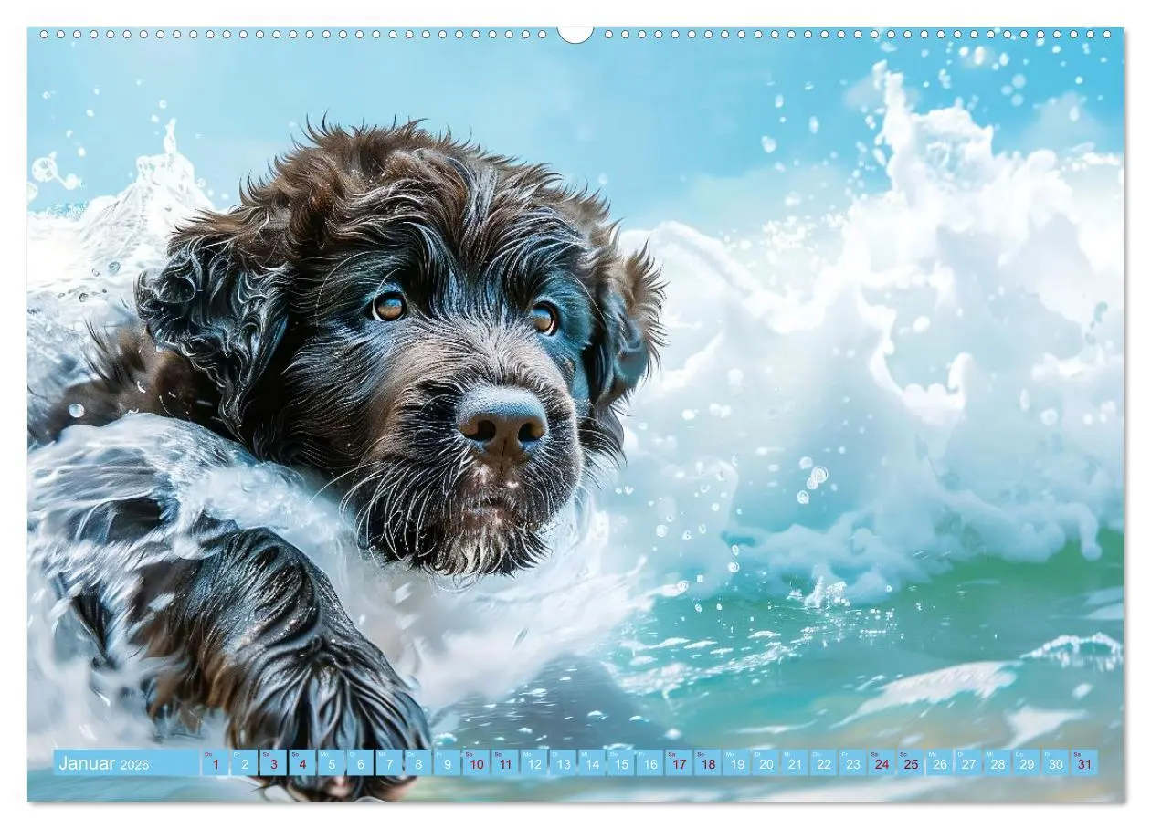 Bild: 9783457398289 | Hunde und Wasser (Wandkalender 2026 DIN A2 quer), CALVENDO...