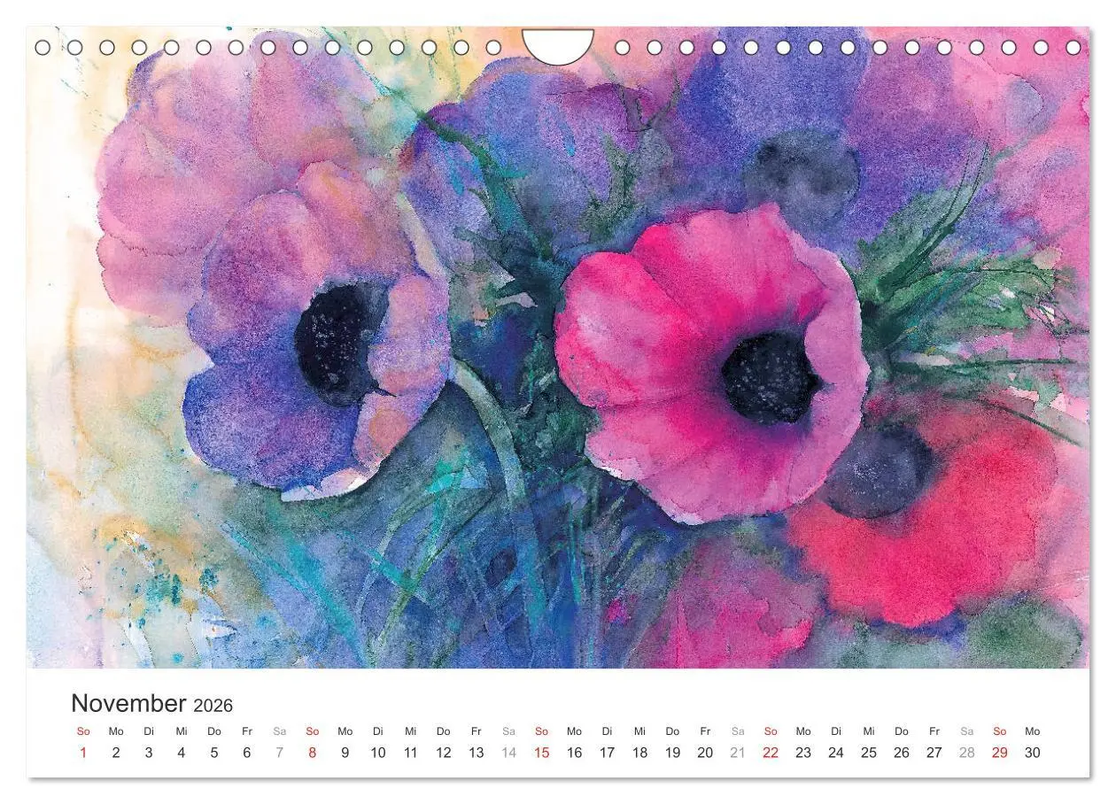 Bild: 9783516008289 | Blütenzauber - Aquarelle von ECKARD FUNCK (Wandkalender 2026 DIN A4...