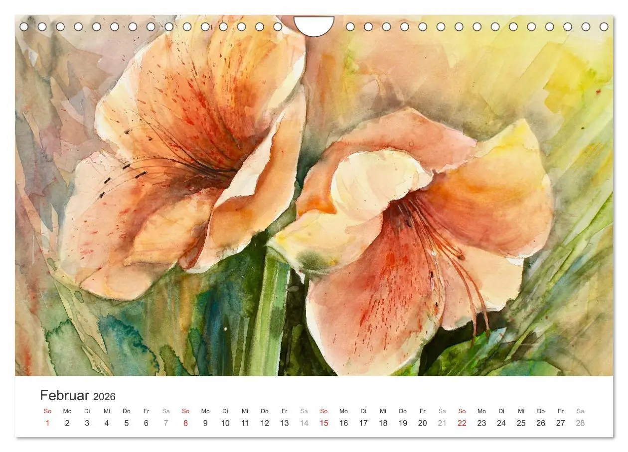 Bild: 9783516008289 | Blütenzauber - Aquarelle von ECKARD FUNCK (Wandkalender 2026 DIN A4...