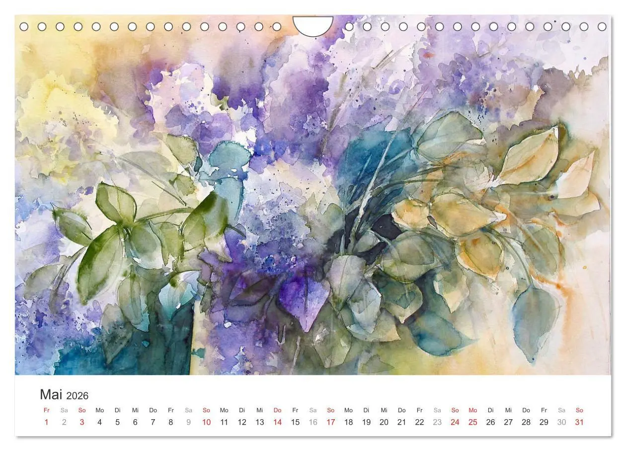 Bild: 9783516008289 | Blütenzauber - Aquarelle von ECKARD FUNCK (Wandkalender 2026 DIN A4...