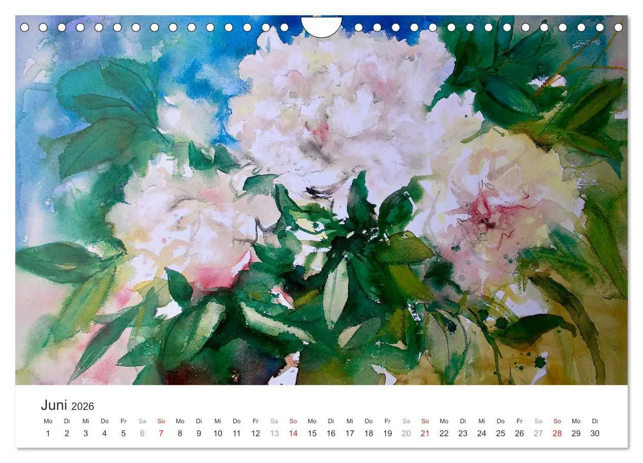 Bild: 9783516008289 | Blütenzauber - Aquarelle von ECKARD FUNCK (Wandkalender 2026 DIN A4...