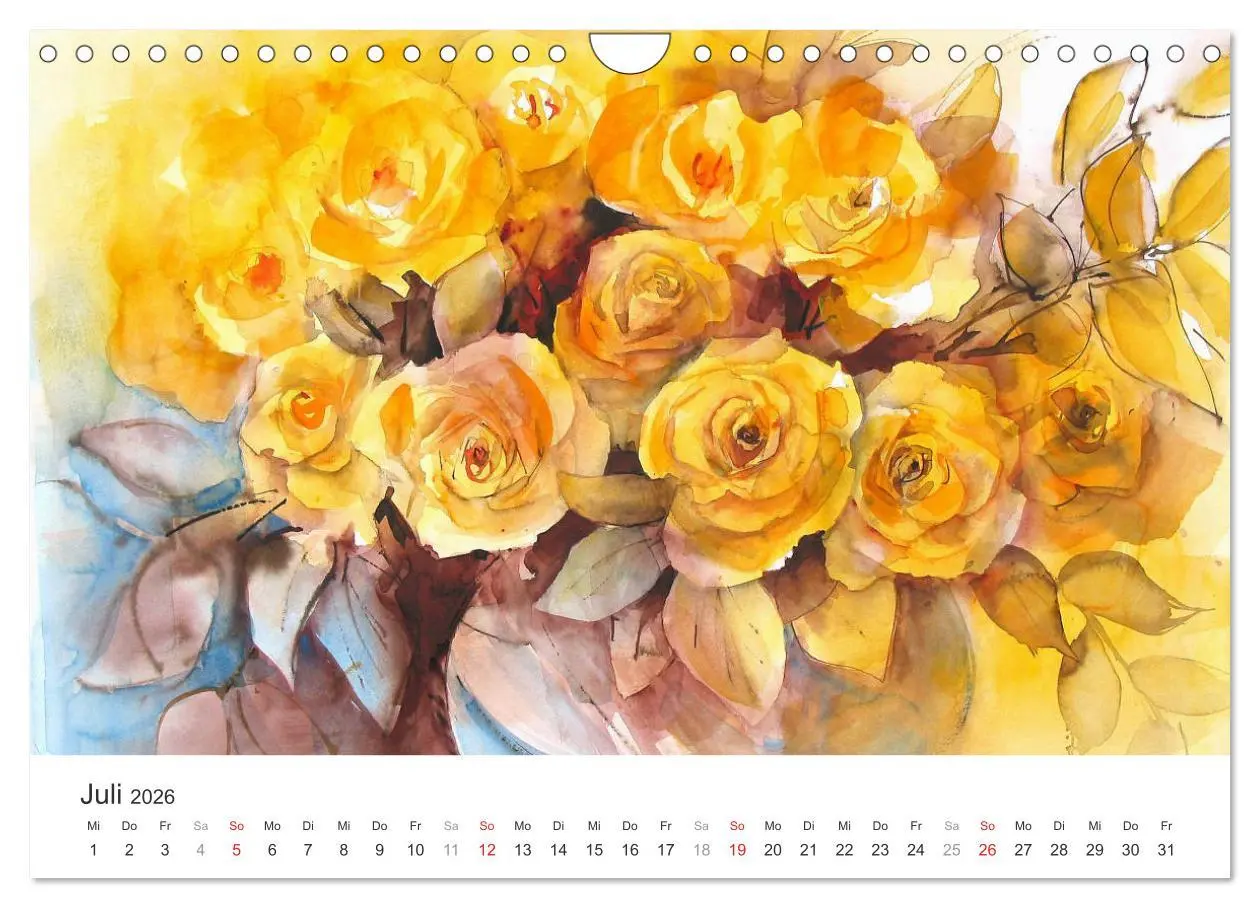 Bild: 9783516008289 | Blütenzauber - Aquarelle von ECKARD FUNCK (Wandkalender 2026 DIN A4...