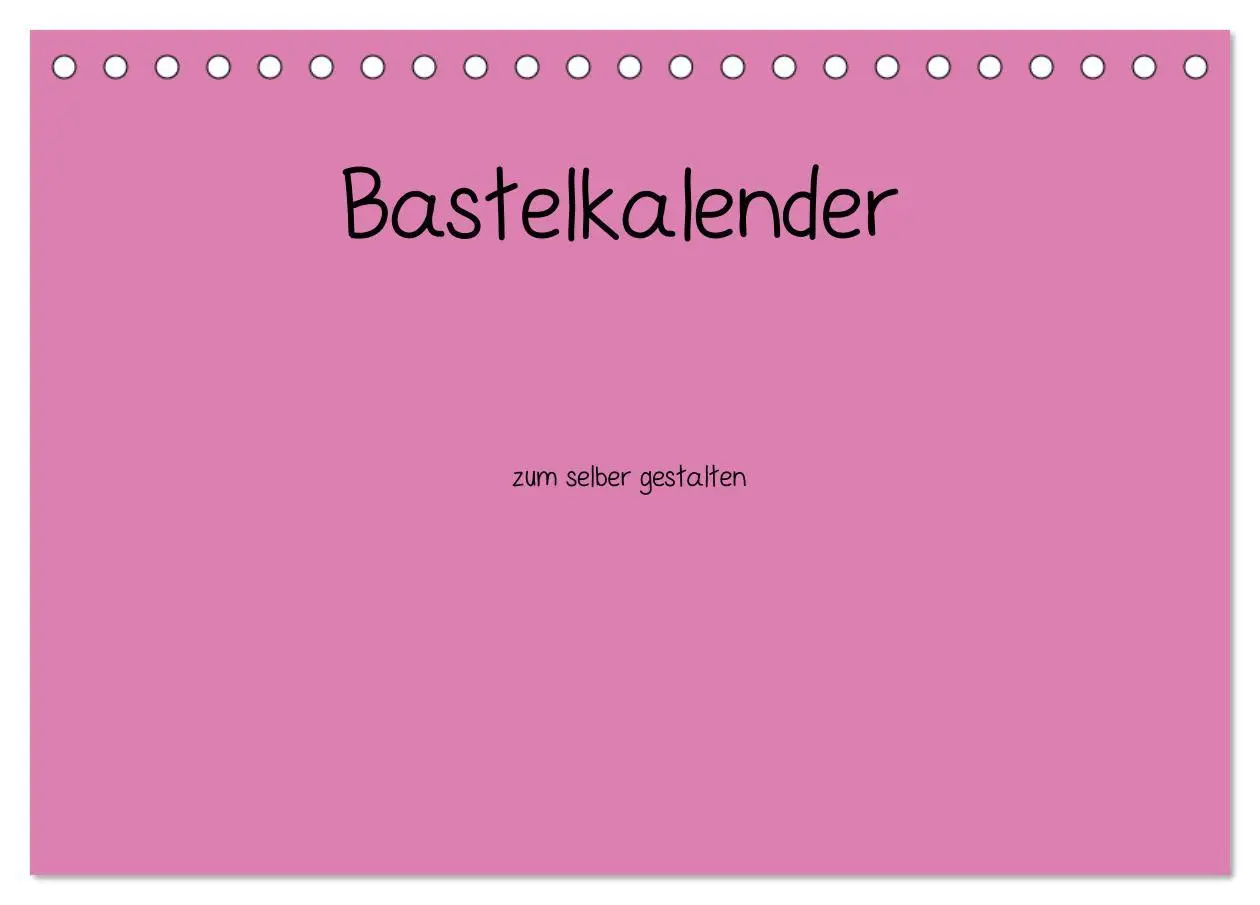 Cover: 9783516168389 | Bastelkalender - Pink (Tischkalender 2026 DIN A5 quer), CALVENDO...