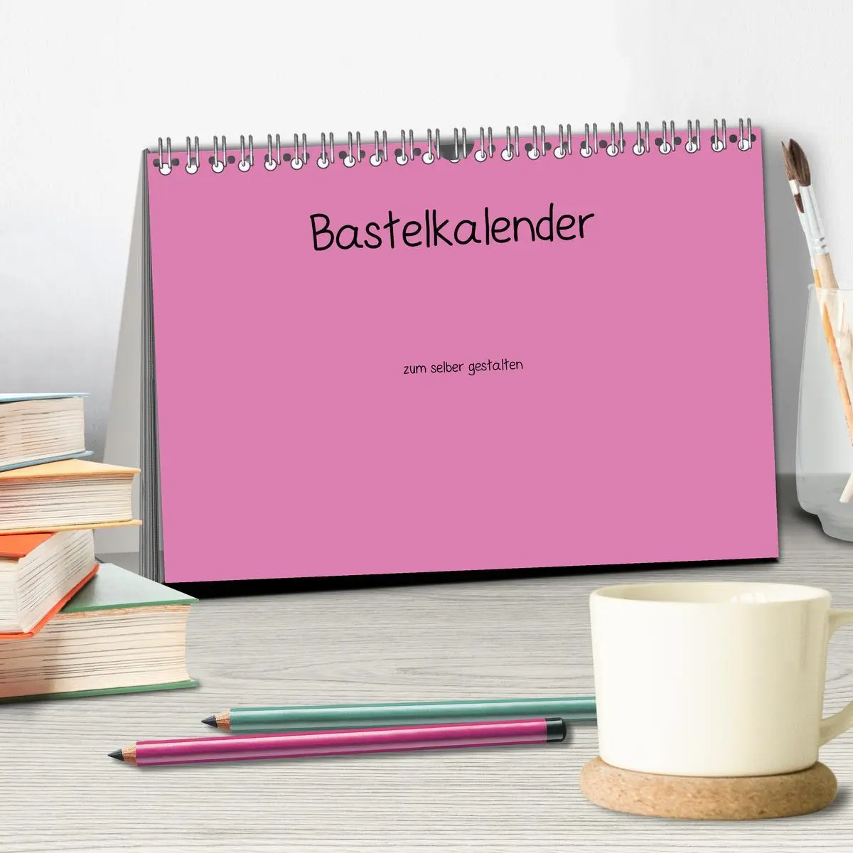 Bild: 9783516168389 | Bastelkalender - Pink (Tischkalender 2026 DIN A5 quer), CALVENDO...