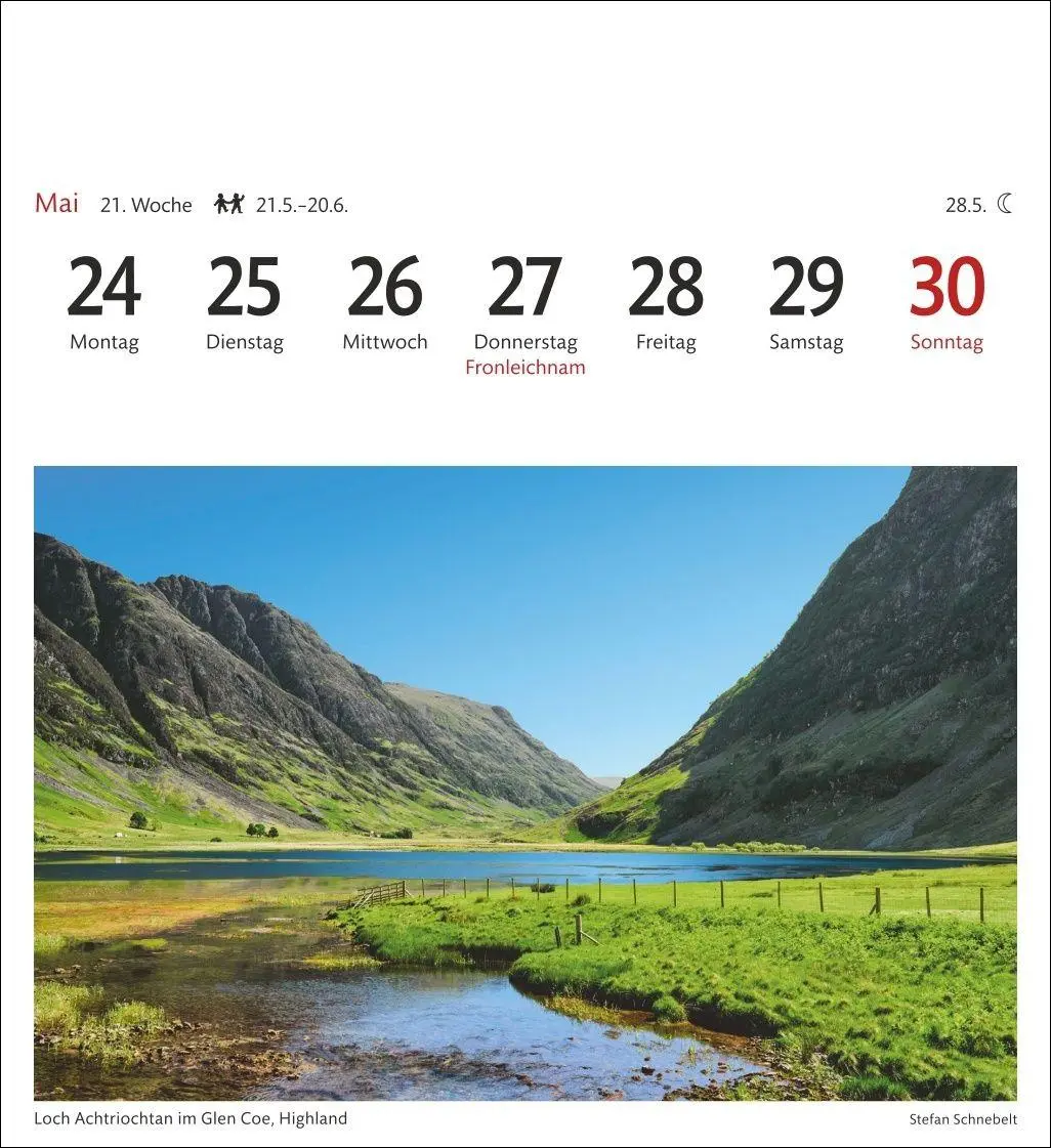 Bild: 9783840038389 | Schottland Sehnsuchtskalender 2027 - Wochenkalender mit 53 Postkarten
