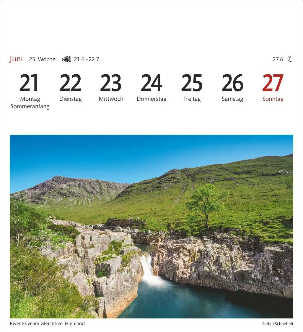 Bild: 9783840038389 | Schottland Sehnsuchtskalender 2027 - Wochenkalender mit 53 Postkarten