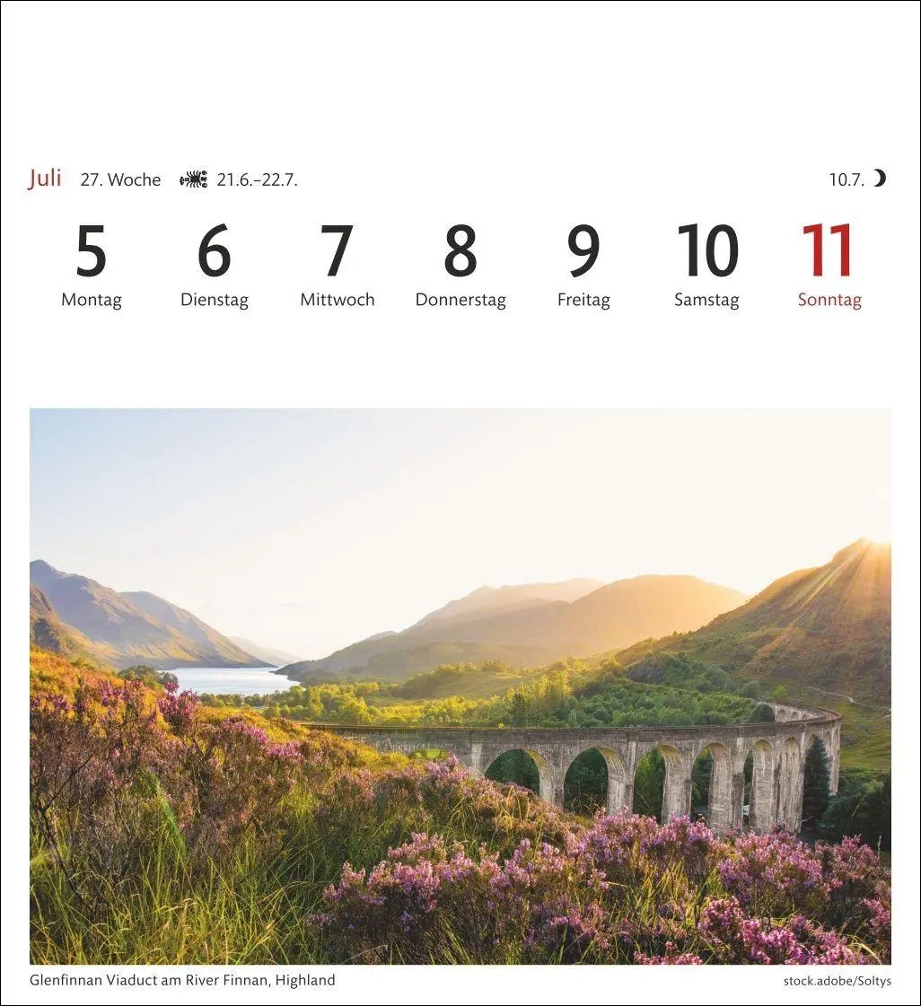 Bild: 9783840038389 | Schottland Sehnsuchtskalender 2027 - Wochenkalender mit 53 Postkarten
