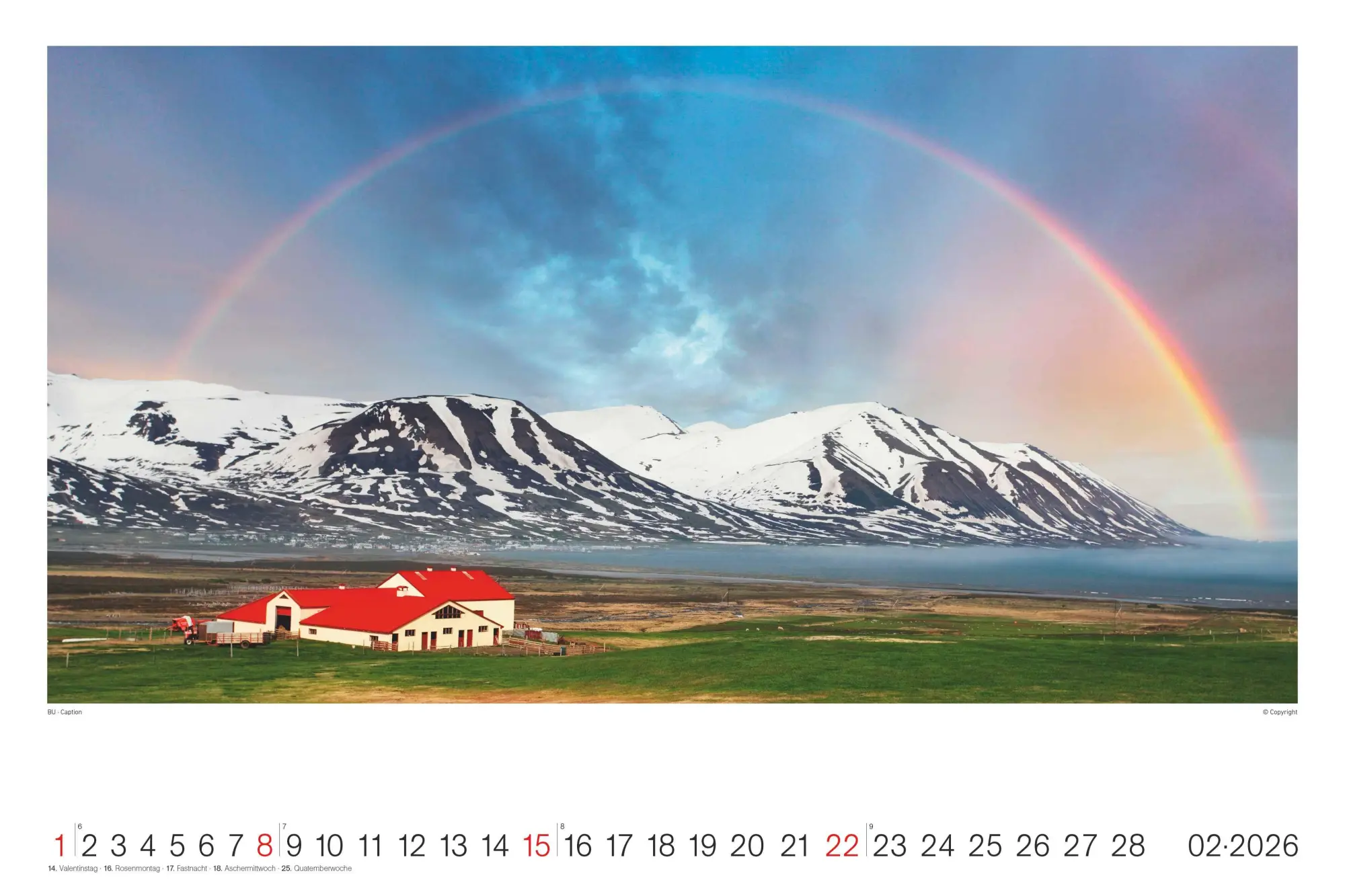 Bild: 4069095008489 | Regenbogen - Wandkalender im Format 49, 5 x 33 | Kalender | 14 S.