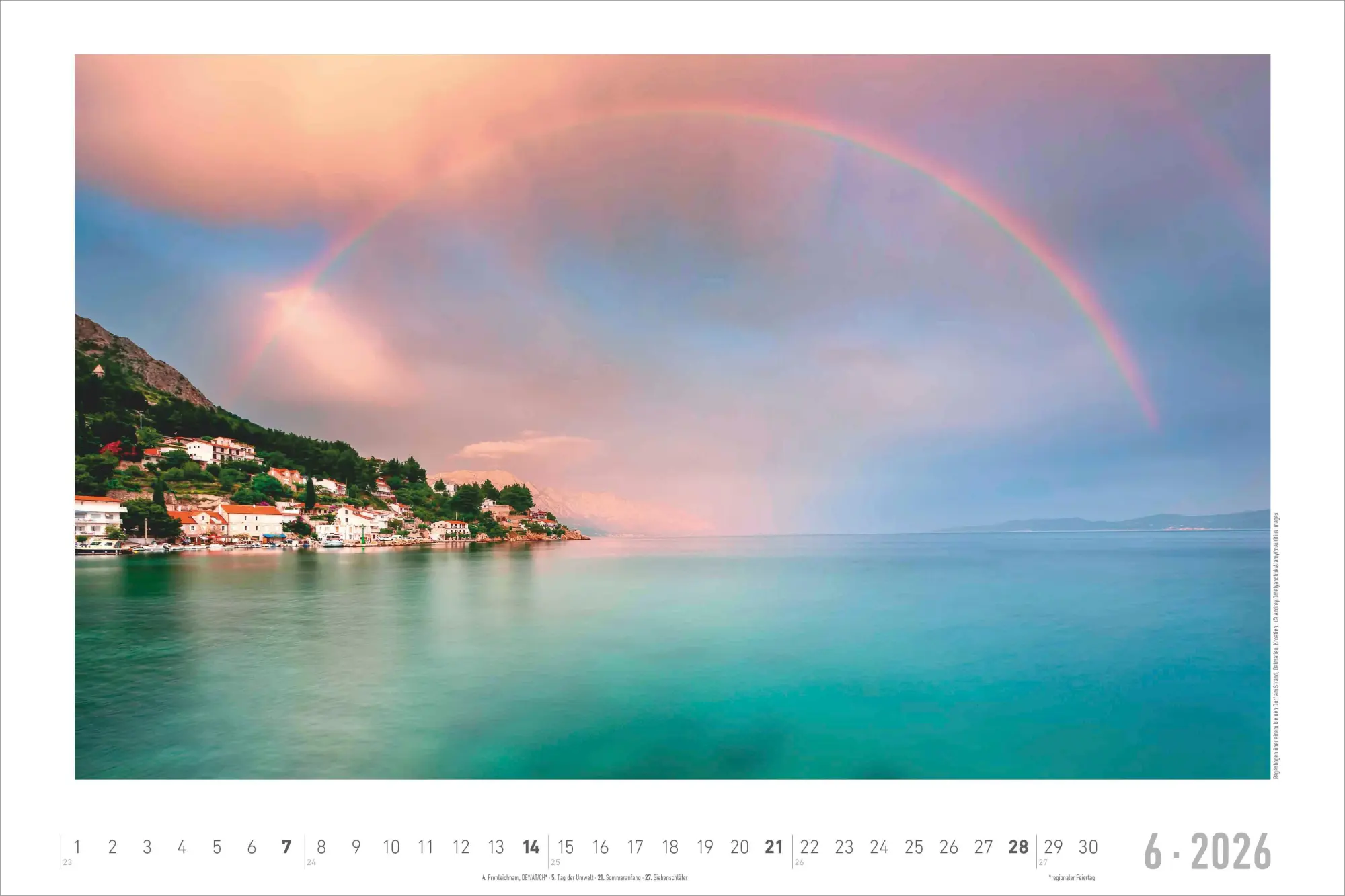 Bild: 4069095008489 | Regenbogen - Wandkalender im Format 49, 5 x 33 | Kalender | 14 S.